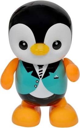 R K Global Dancing Penguin Toy Robot with Lightning Swinging Arms Suit and Music for Kids