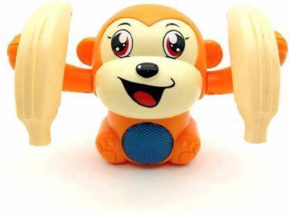 Toyporium Baby Monkey Jumping With Banana Toy For Kids