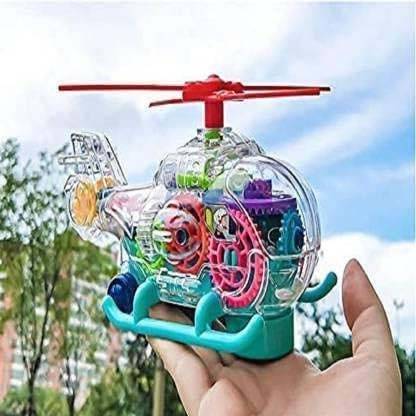 SALEOFF Transparent Helicopter Concept Toy 360° Gear Move With Sound & Lights-90