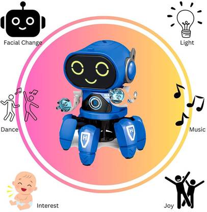 Toyvala Bot Robot Octopus Style, Colorful Lights, Music-All Direction Movement Toy-38