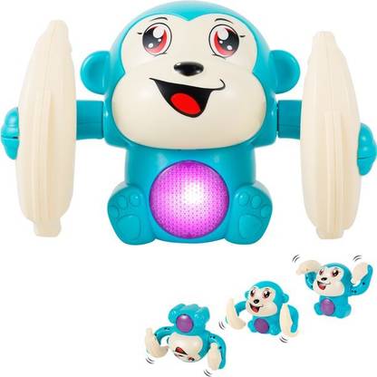 Kiti Kits Rotating Banana Monkey Toy With Light & Sound With Voice Control Features