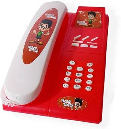 Deeshora Tring Tring Musical landline,Battery Operated Telephone Toy (multicolor)
