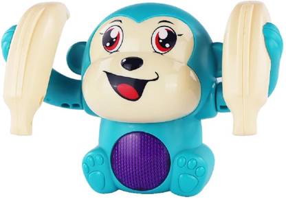 Ignite Rolling Clapping Monkey Toy - Flipping, Dancing, and Tumbling Banana Monkey