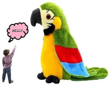 Pepstter Talking Parrot Repeat What You Say Toy Electronic Record Animated Bird