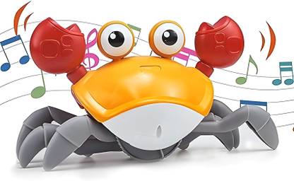 Vally Electric Crawling Crab Toddler & Baby Sensory Toy with Lights & Music