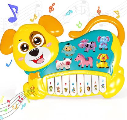 Goyal's Musical Dog Piano with 3 Modes, Flashing Lights & Wonderful Animal Sound Music