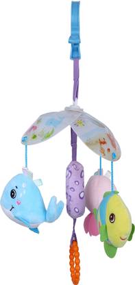 Baby Moo Ocean Friends Clip-On Foldable Rotating Wind Chime Cot Mobile With Hanging Toys