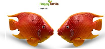 Happy Turtle - Pull Line Fish Pull Out String Plastic Toy (Pack Of 2)