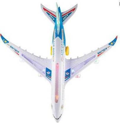 Toyvala Musical AeroPlane Airbus Bump & Go Action Toy with Sound & Light-73