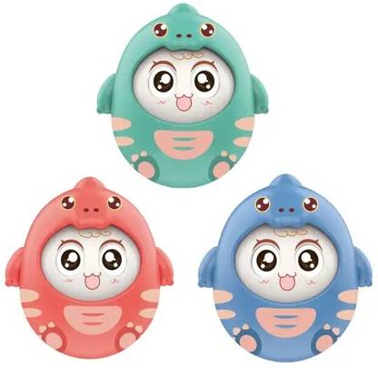 SHOPPINGKART Toy for Babies,Push & Shake Wobbling Soft Bell Sound Tumbler and Blinking Eye