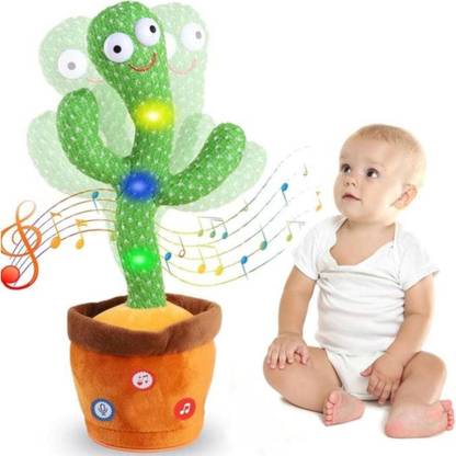BUMTUM Dancing Cactus Talking Plush Toy with Singing & Recording Function