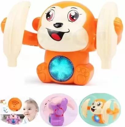 Tenmar Tumbling Rolling Monkey With Voice Sensor, Light, Music & Rotating Arms133