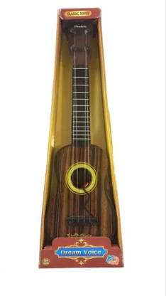 Playvista Guitar Toy 4-String Acoustic Music Learning Toys Educational Guitar for Beginner