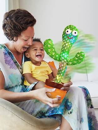 LIBRA CHEEKU Dancing Cactus Talking Toy, Cactus Plush Toy (Green)AN (Green) toyyA812