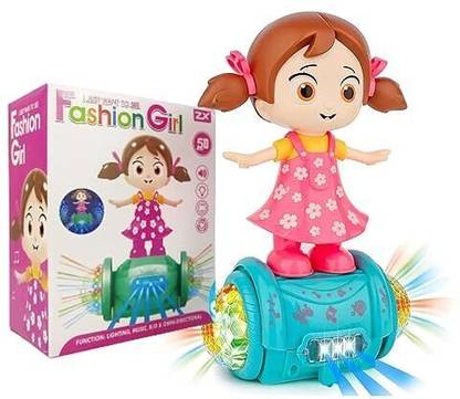 JOLARY Musical Dancing Girl 360 Degree Rotating with 5D Light and Musical