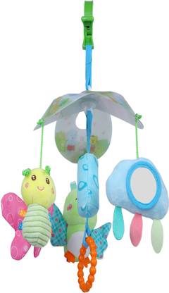Baby Moo Flying Birds Clip-On Foldable Wind Chime Cot Mobile With Hanging Rattle Toys