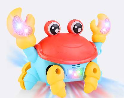 KOBBET Crawling Crab Baby Musical Toy Light & Sound Interactive Early Entertainment Toy