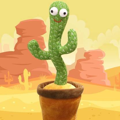 NH WORLD Talking & Dancing Cactus Toy,The Cactus Repeats What You Say,Electronic Dancing Cactus Toy with Lighting,Singing Cactus Recording and Repeat Your Words,Cactus Mimicking Toy for Kids(USB RECHARGABLE - FREE CHARGING CABLE PROVIDED)
