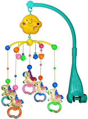 Toys R Us Bruin Musical Sound & Light Unicorn Rattle Cot Mobile For Cradle, Bed Jhoomer