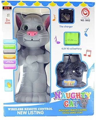 Pranavi Talking Tom Cat Toy Light & Music with Remote Control Rechargeable Battery