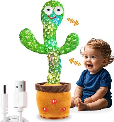 VikriDa Dancing Cactus Plush Toy with Singing, Talking & Recording Feature