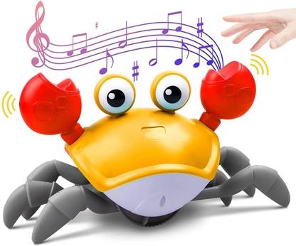 TRU TOYS Crawling Crab Toy Electronic Walking Dancing Moving Musical Obstacle Avoid Crab