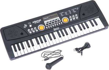 BESTON 49 Keys Piano Keyboard with Microphone, USB Power Cable & Sound Recording Function Analog Portable Keyboard