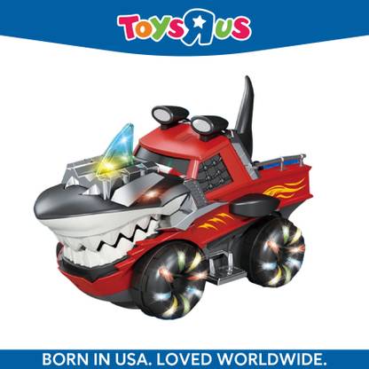 Toys R Us Universe of Imagination Shark Chariot Bump and Go Toy, Battery Operated Musical Shark Toy with Lights