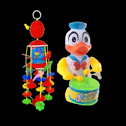 PRIMEFAIR Drummer Rattle Toys for Kids, Multicolor (Pack of 2)