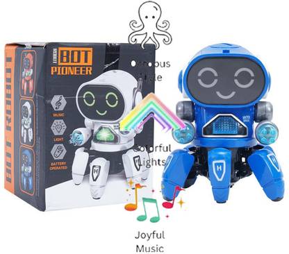 Haulsale Bot Robot Octopus Style, Colorful Lights, Music-All Direction Movement Toy-99