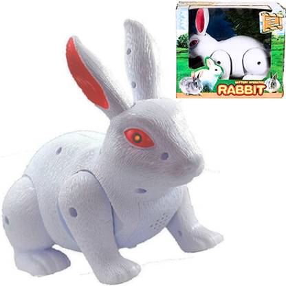 Minna Bazzar Walking Jumping Rabbit Toy for Kids Light & Sound Battery Operated Action Bunny