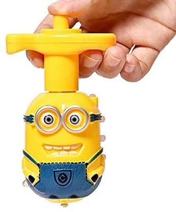 Chiransi Minion Spinning Top,Flashing toywith LED Lights Electric Music Attractive Toy