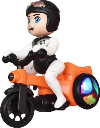 GIGGLE BYTES Stunt Tricycle Toy for Kids, Bicycle Toy with 360 Degree Rotating Go Action Toy