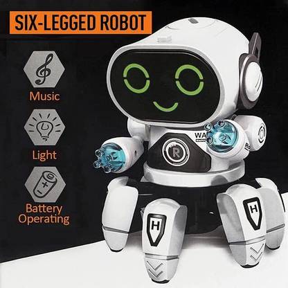 Haulsale Bot Robot Octopus Style, Colorful Lights, Music-All Direction Movement Toy-168
