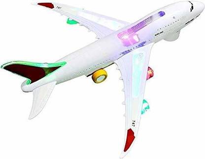 Toyvala Musical AeroPlane Airbus Bump & Go Action Toy with Sound & Light-40