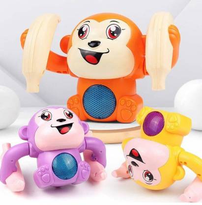 Xcillince Toys Dancing Rolling Monkey Tumbling Spinning Clapping Monkey(Multicolour)