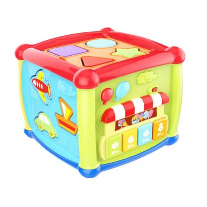 Skstore Light Music Activity Cube Educational Musical Key Board Building Block