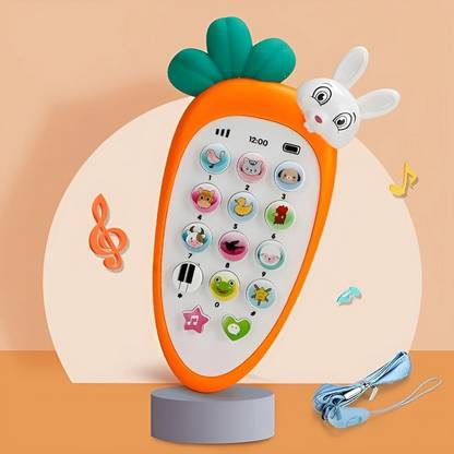 JSG mobile phome desigh cordless musical kids toy for babies with light rabbit phone