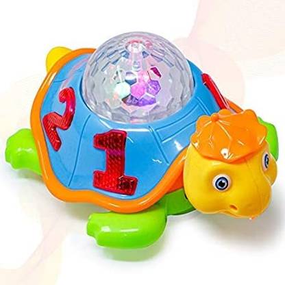 Manan Decor Musical Toy for Kids Turtle Bump and Go Dancing Toy 3D Flashing Light & Sound