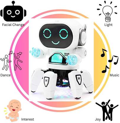 Toyvala Bot Robot Octopus Style, Colorful Lights, Music-All Direction Movement Toy-33
