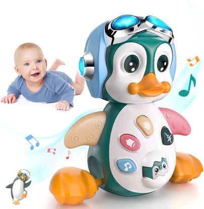 BeautyBazaar Baby Musical Penguin Toys Crawling Walking Moving Tummy time
