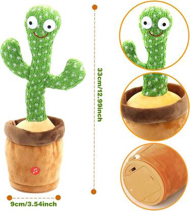Toyvala Dancing Talking Cactus Plush Toy, Wriggle, Singing, Repeats What You Say-786