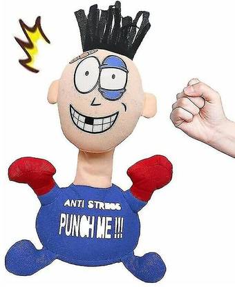 SABIRAT Punch Me Doll Toy, Screaming Anti - Stress Punching Bag Plush
