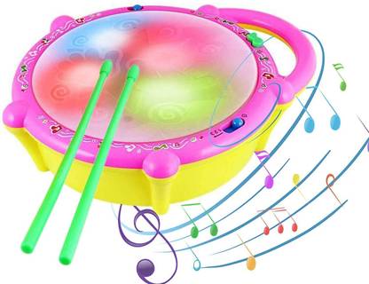 BSS Musical Flash Drum Toy For Kids Best Gift Toy For Kids