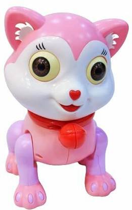zilasa Jumping Cute Cat Toy with Flapping Ears Rotating Electronic Cat Musical Lighting