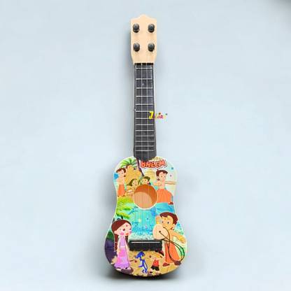 JOLARY Printed Guitar Toy 4-String Acoustic Music Learning Toy, Chota Bheem Guitar Toy