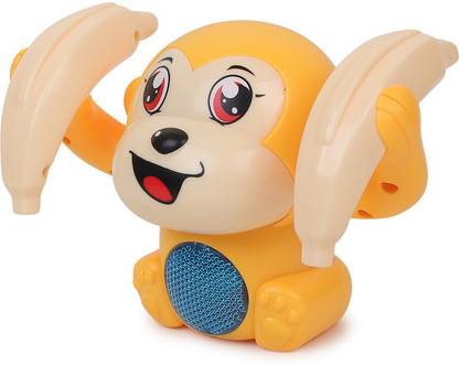 ShelfKing Dancing Rolling Monkey Tumbling Spinning Clapping Monkey Musical Toy