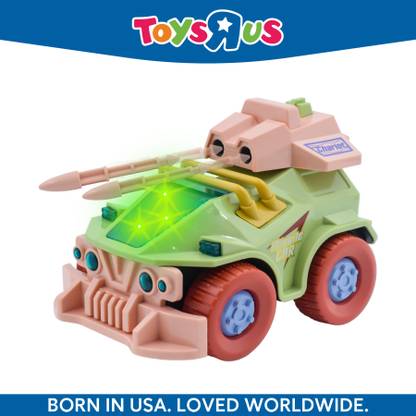 Toys R Us Universe of Imagination Bump and Go Tank Toy, Battery Operated Missile Launcher Musical Tank with Lights