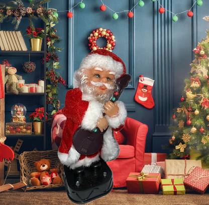 Elecsera Singing Santa Claus Christmas Toy Doll Battery Operated Musical