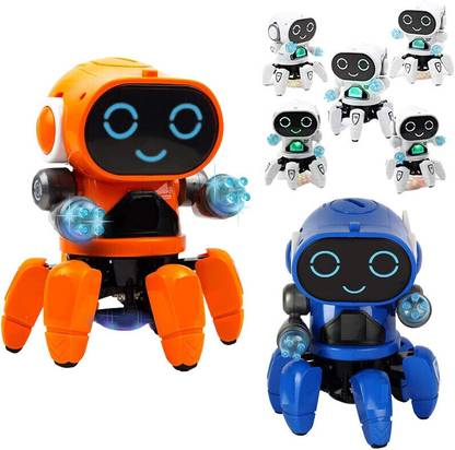 Haulsale Bot Robot Octopus Style, Colorful Lights, Music-All Direction Movement Toy-200